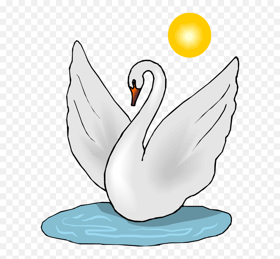 Free Swan Clipart - White Swan Clipart Png Emoji,Swan Clipart
