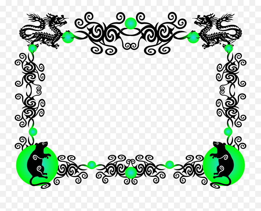 Chinese New Year Border Rat Clipart Free Download - Chinese New Year Ox Border Emoji,Chinese New Year Clipart