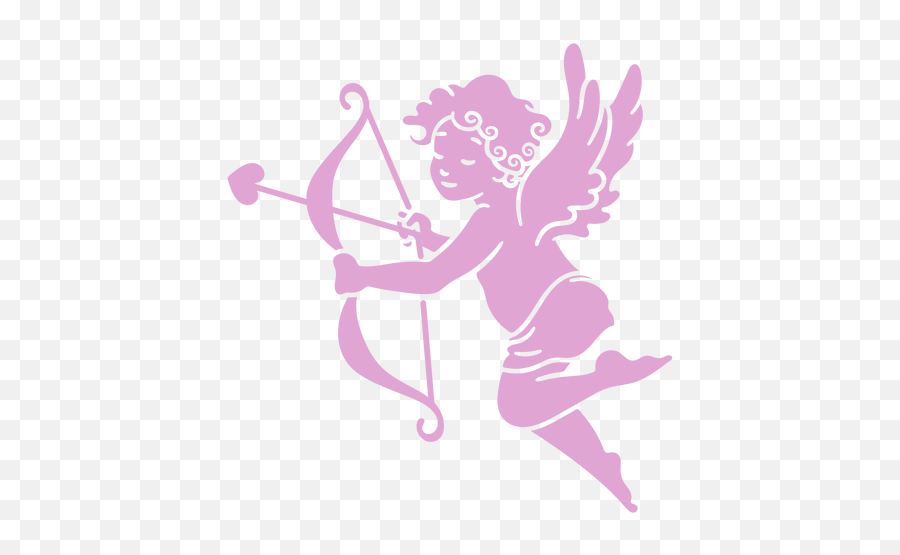 Cute Cupid Silhouette Pose - Transparent Png U0026 Svg Vector File Cupid Emoji,Cupid Png