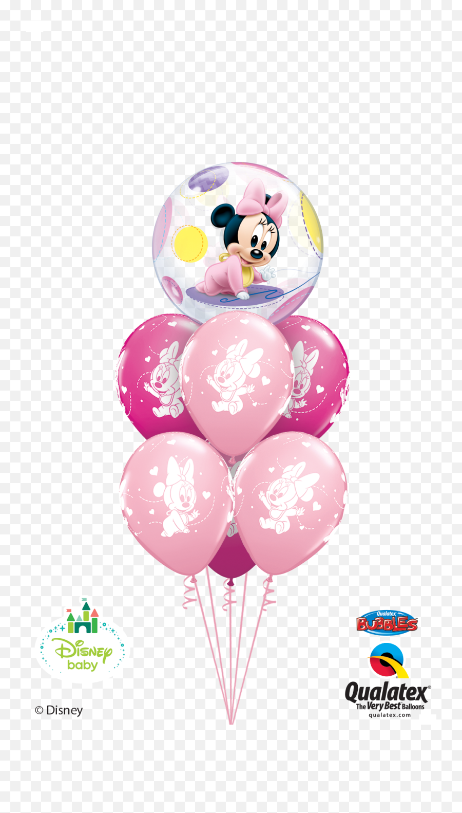 Baby Mickey Mouse Png - Minnie Mouse 1st Birthday Png Baby Minnie Mouse Latex Balloons Bouquet Emoji,Mickey Mouse Png