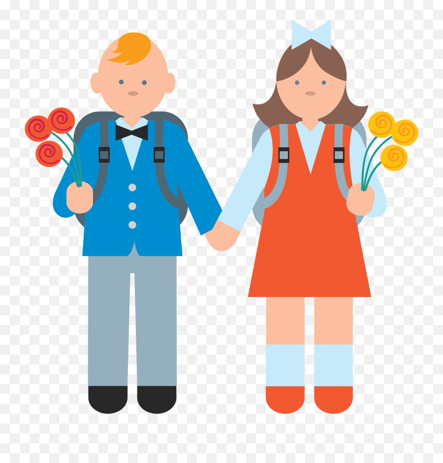 First Day Of School Clipart - Holding Hands Emoji,Last Day Of School Clipart