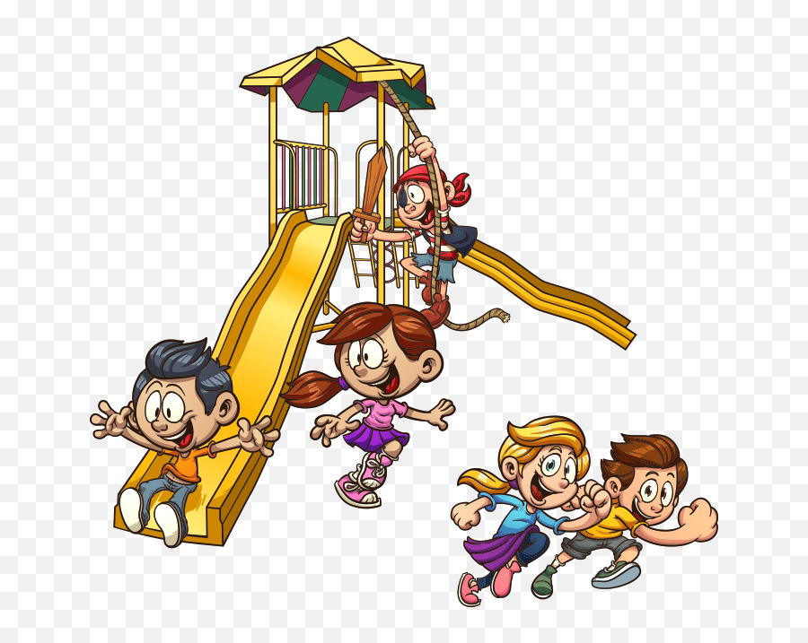 Playground Slide Child Clip Art - School Break Clipart Emoji,Playground Clipart