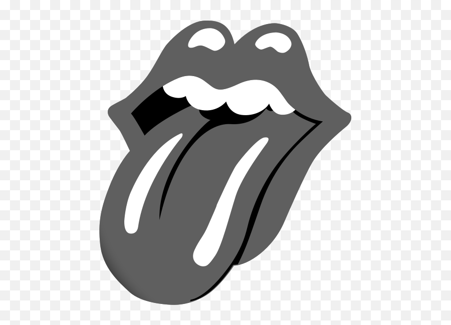 Rock N Roll Png Clipart - Rolling Stones Logo Grey Emoji,Rock And Roll Png