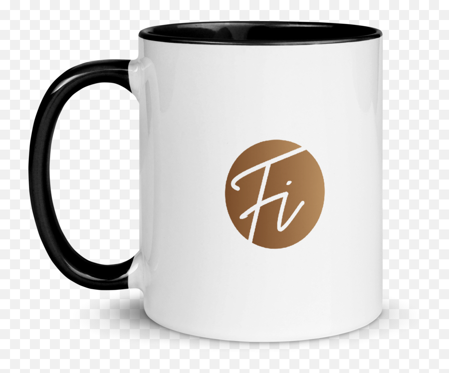 Fearless Identity Gold Logo Mug Blue Emoji,Black And Gold Logo