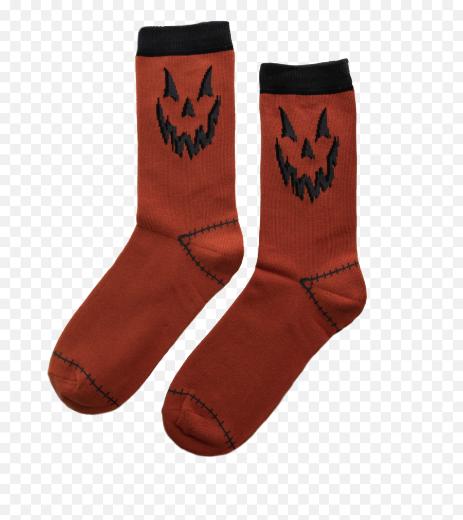 Orange Jack - Olantern Pumpkin Socks Emoji,Jack O Lantern Face Png