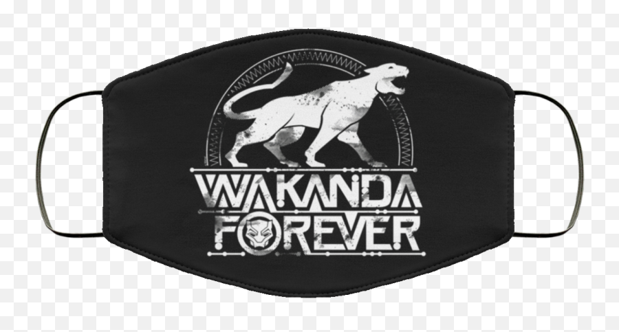 Wakanda Forever Black Panther 2020 Face Mask Emoji,Black Panthers Logo