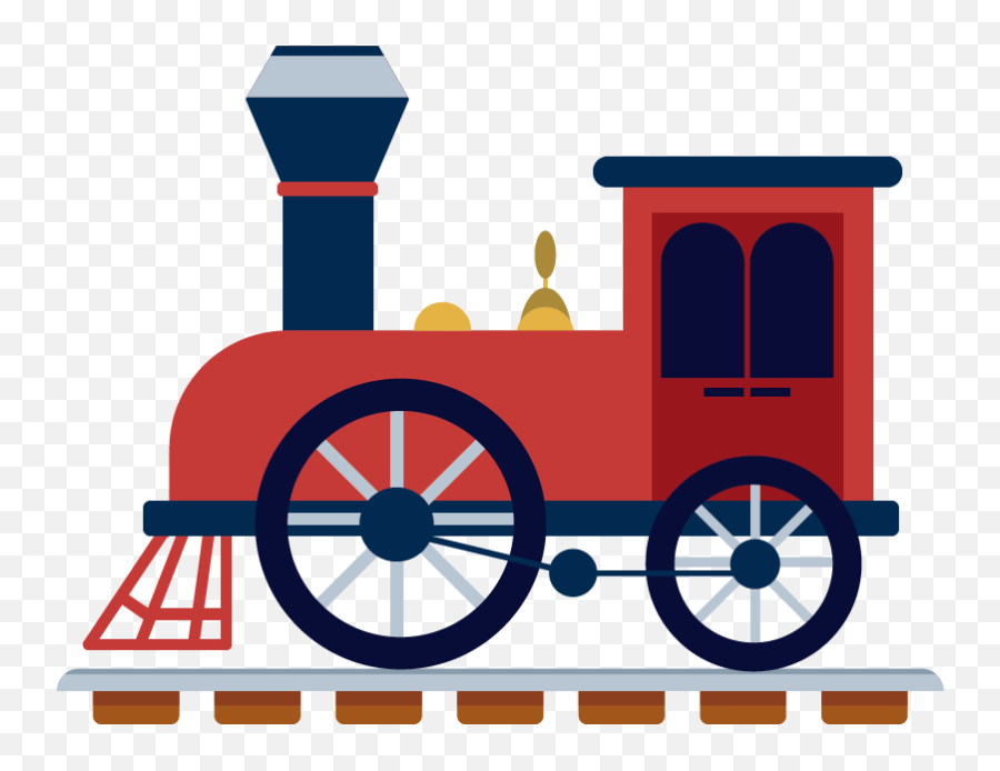 Train Track Girl Wall Mural Clipart - Full Size Clipart Emoji,Steam Train Clipart