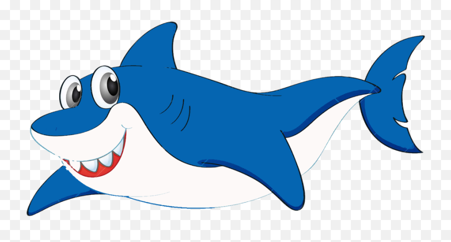 Shark Cartoon Clip Art - Transparent Background Shark Cartoon Png Emoji,Shark Clipart