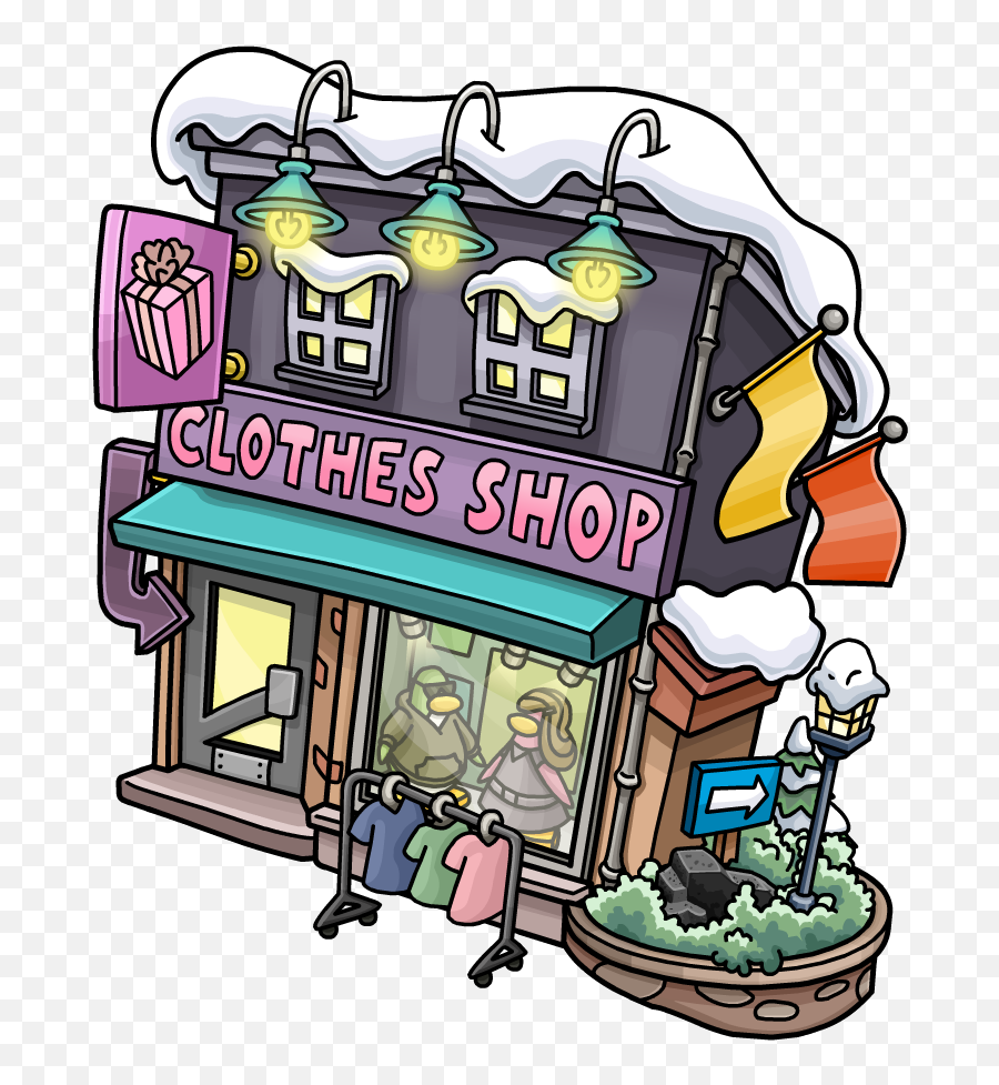 Clothing Clipart Clothes Shopping Clothing Clothes Shopping - Club Penguin Gift Shop Png Emoji,Clothing Clipart