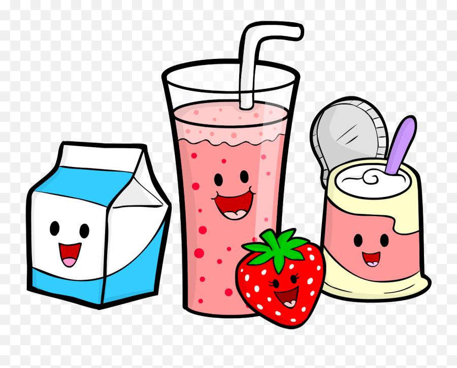 Healthy Drinks Clipart - Healthy Food Cartoon Png Emoji,Healthy Clipart
