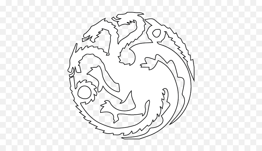 Of Thrones Dragon Logo Transparent Png - House Targaryen Emoji,Game Of Thrones Logo