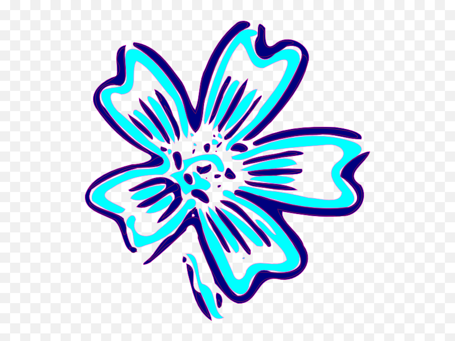 Blue Orchid Clip Art At Clker - Dibujos Animados De La Orquidea Emoji,Orchid Clipart