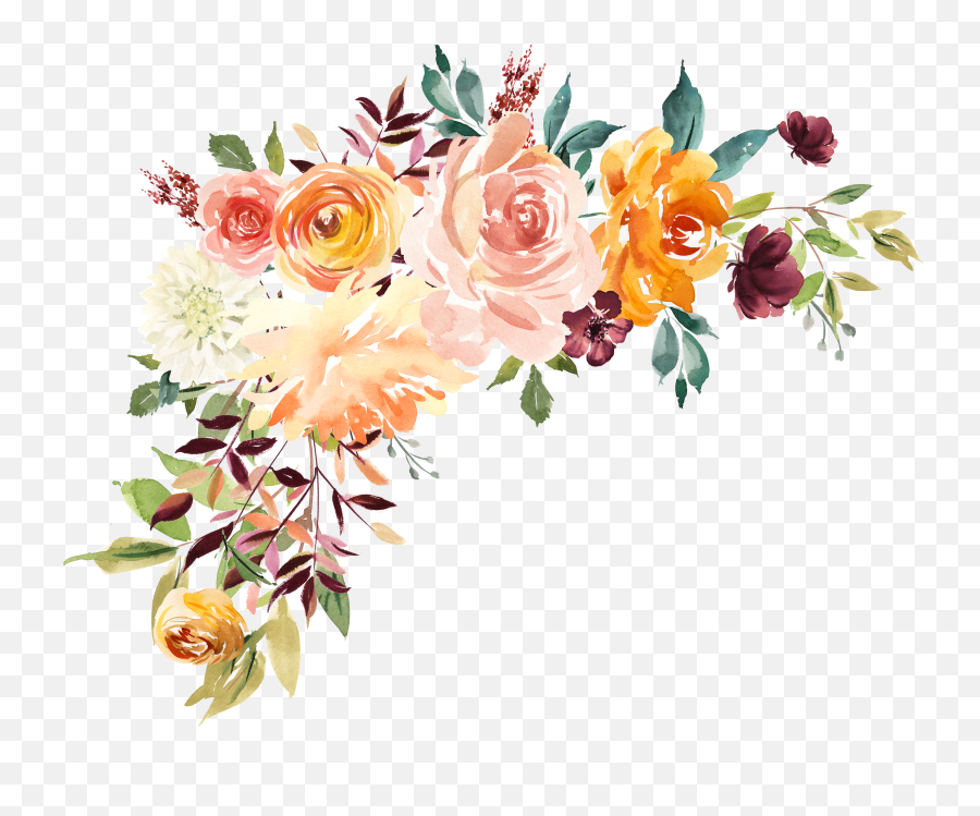 3000 X 2391 5 1 - Transparent Background Flower Watercolor Png Emoji,X Transparent