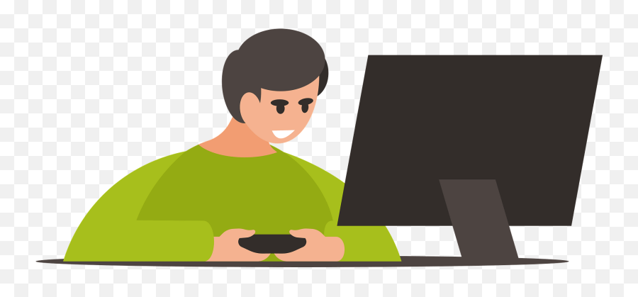 Boy Playing Video Game Clipart - Video Games Plying Clipart Emoji,Video Game Clipart