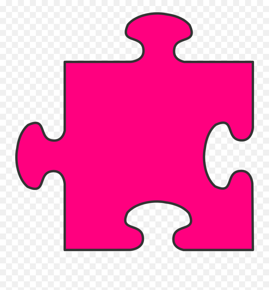 Pink Puzzle Piece Svg Vector Pink Puzzle Piece Clip Art Emoji,Puzzle Piece Transparent Background
