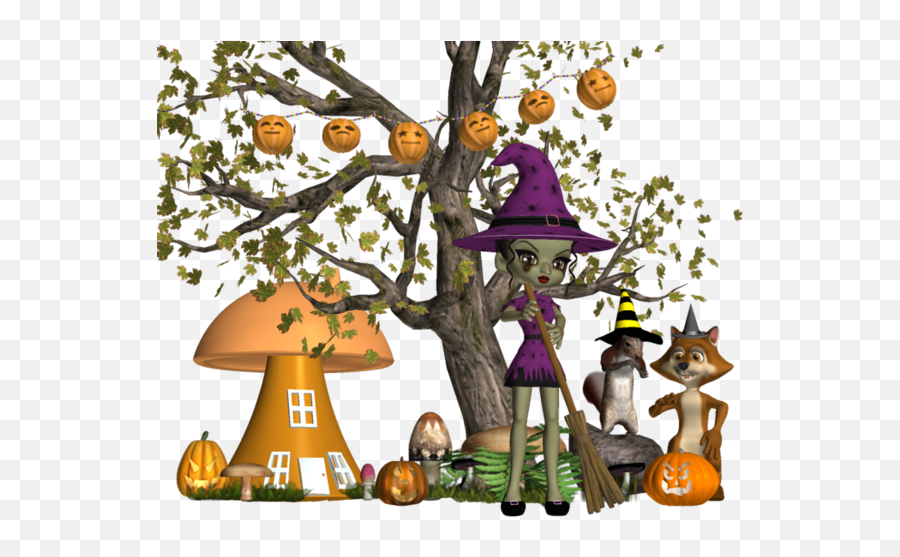 Halloween Nature Tree Trees Leaf Sticker By Kayoss Emoji,Woodland Tree Clipart