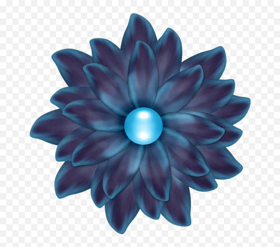 Purple And Blue Flower Cliparts - Png Download Full Size Emoji,Dahlia Clipart