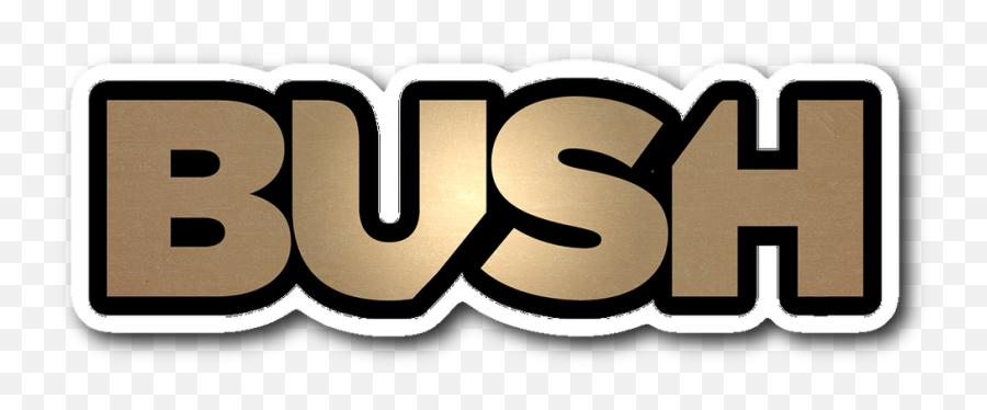 Gold Logo Die Cut Sticker U2013 Official Bush Store Emoji,The Cut Logo