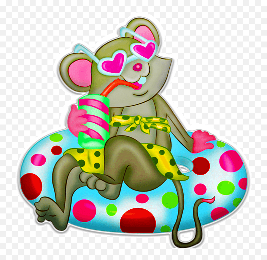 Mouse - Summer Mouse Emoji,Vacation Clipart