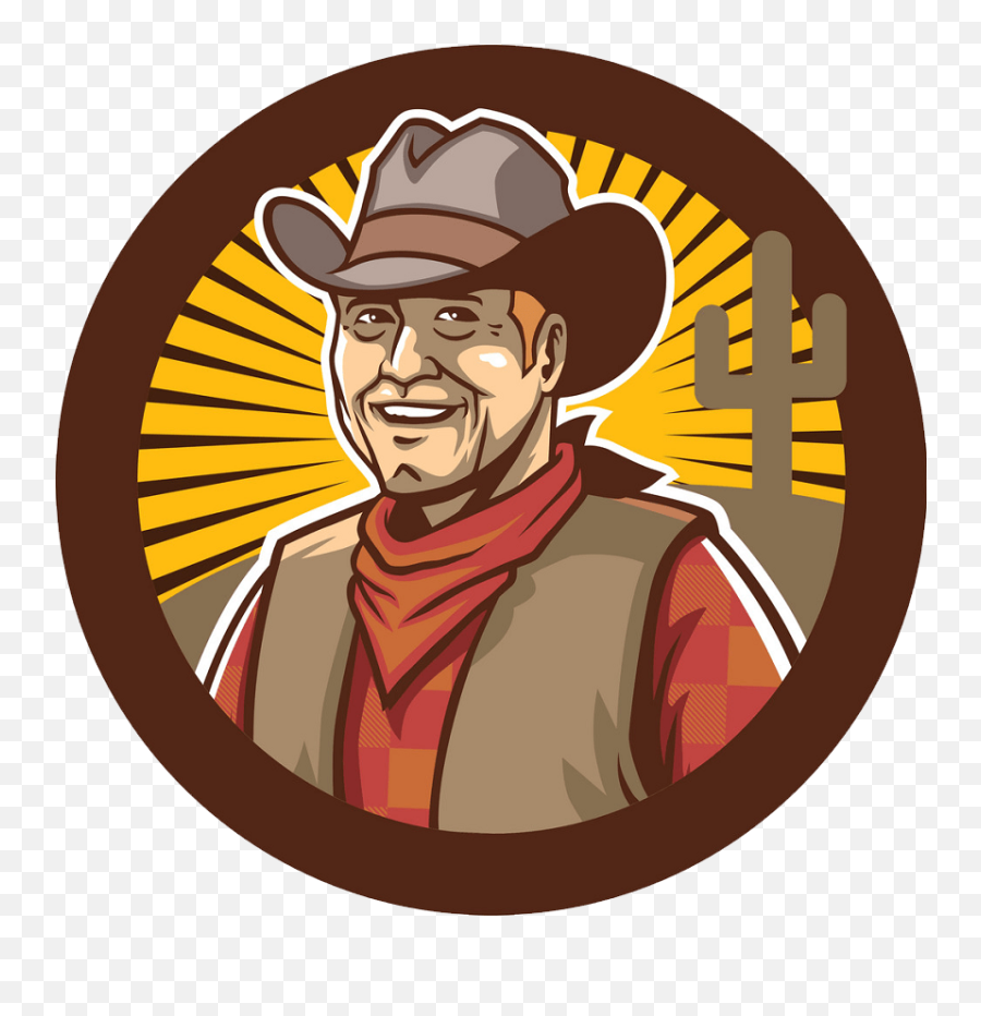 Smiling Cowboy Logo Transparent - Cowboy Smiling Logo Emoji,Cowboy Logo