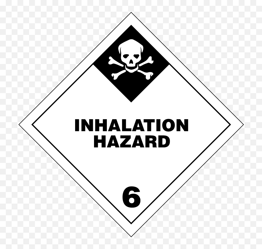 Poison Inhalation Hazard Hazmat Labels - Inhalation Hazard Placard Emoji,Hazmat Logo