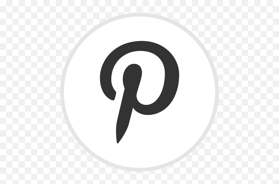 Online Pinterest Social Icon - Black White Social Media Emoji,Pinterest Logo