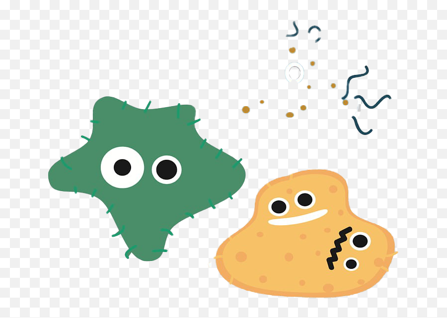Transparent Background Germs Clipart - Clipart Bacteria Cartoon Png Emoji,Germs Clipart