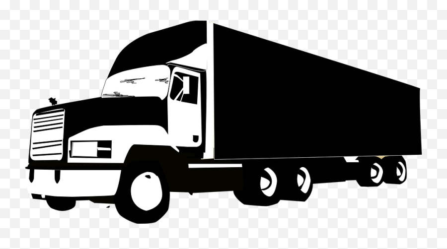 Truck Png Black And White U0026 Free Truck Black And Whitepng - Truck Silhouette Clipart Emoji,Old Truck Clipart