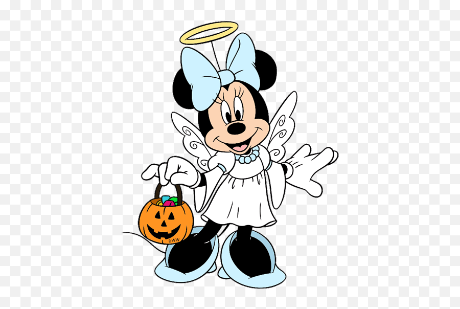 Minniehalloweenangelgif 450542 Mickey Mouse Cartoon - Minnie Mouse Halloween Clipart Emoji,Mickey Mouse Ears Clipart
