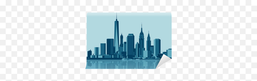 New York City Skyline Wall Mural U2022 Pixers - We Live To Change Graphic Of Nyc Skyline Emoji,City Skyline Png