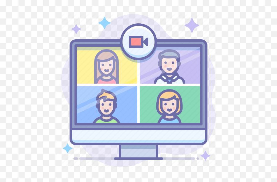 Start Omegle Video Chat Now - Group Video Conference Clipart Emoji,Omegle Logo