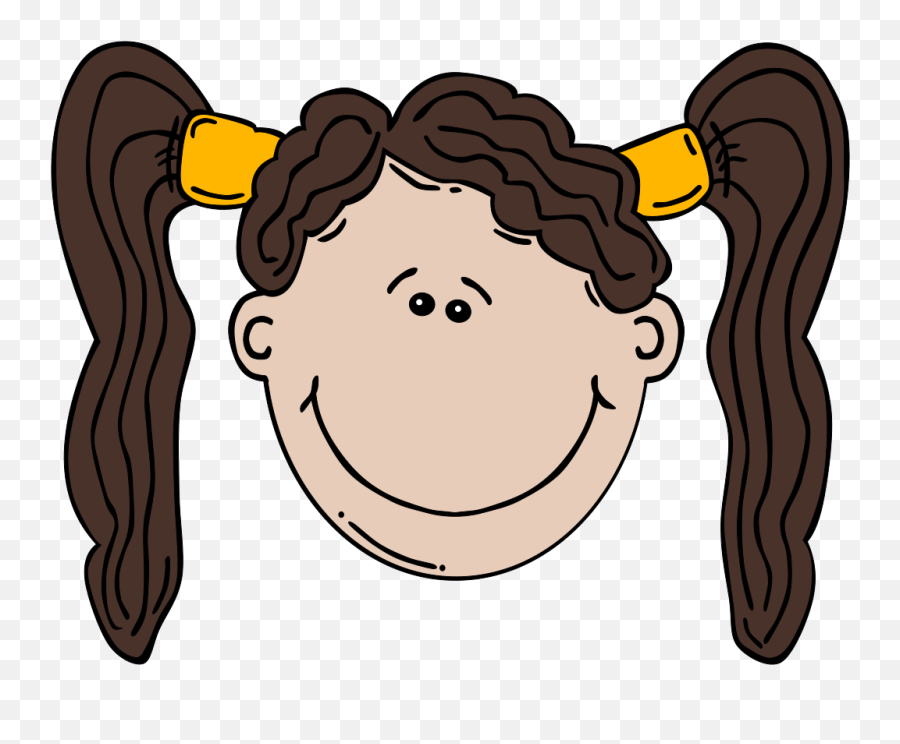Net Clip Art Gerald G Girl Face 2 Svg - Cartoon Girl Face Clip Art Girl Head Emoji,Shrek Face Png