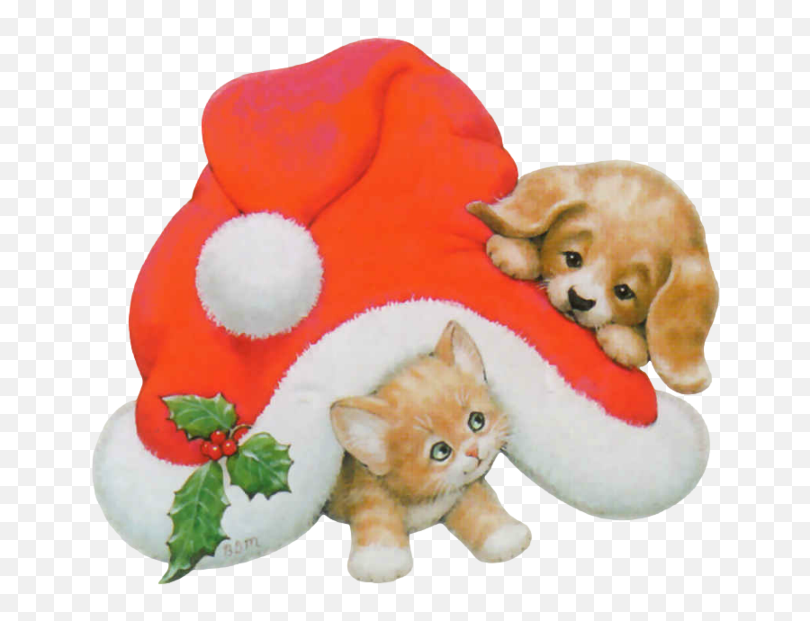Cat And Dog - Imagenes Tiernas De La Navidad Transparent Christmas Day Emoji,Christmas Dog Clipart