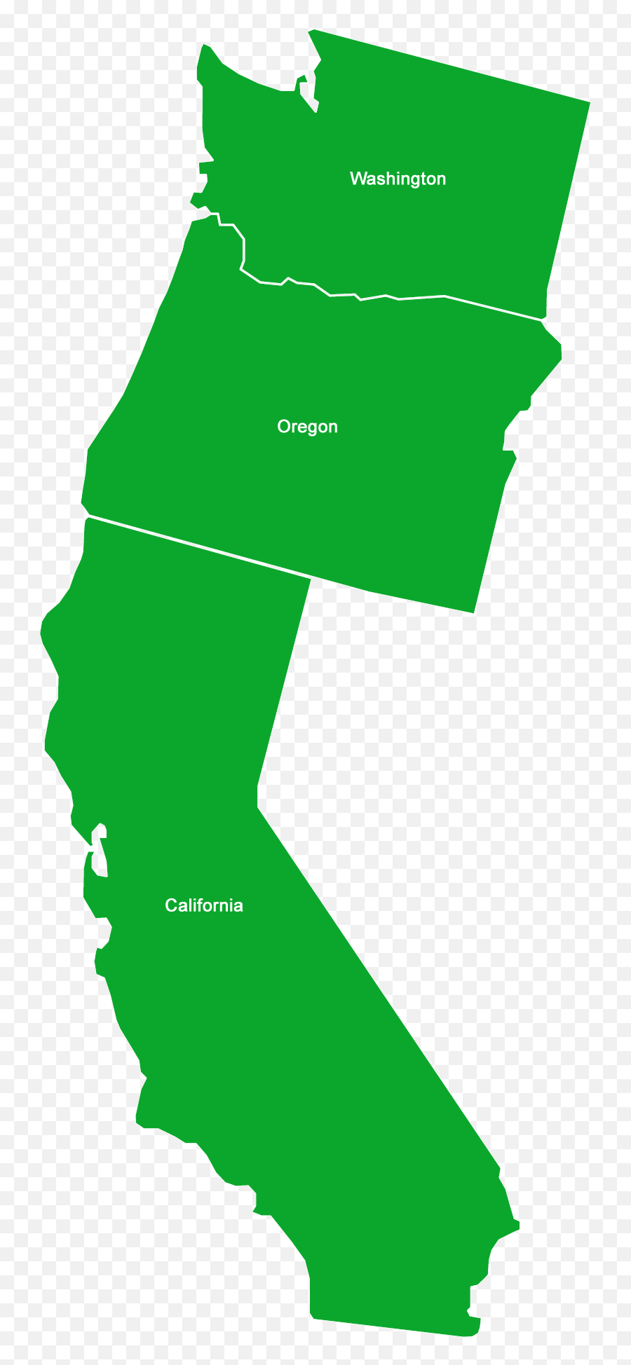 California Washington Oregon Idaho Jefferson - West Coast West Coast States Outline Emoji,Idaho Clipart