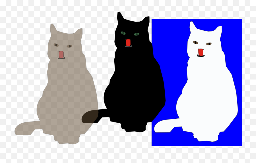Black Catpawsmall To Medium Sized Cats Png Clipart - Cat Emoji,Cat And Dog Clipart