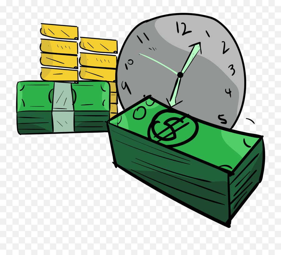 Money And Clock Clipart Free Download Transparent Png - Value Of Money Drawing Emoji,Clock Clipart