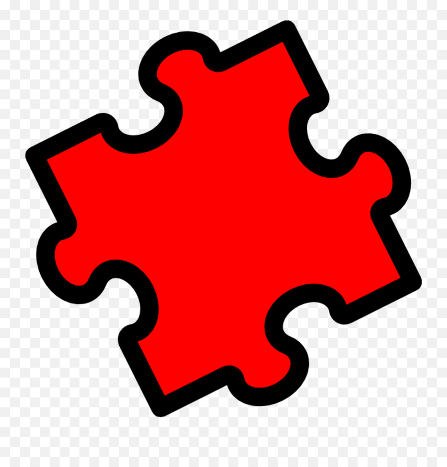 Red Puzzle Piece Clip Art - Carrick Rope Bridge Emoji,Puzzle Clipart
