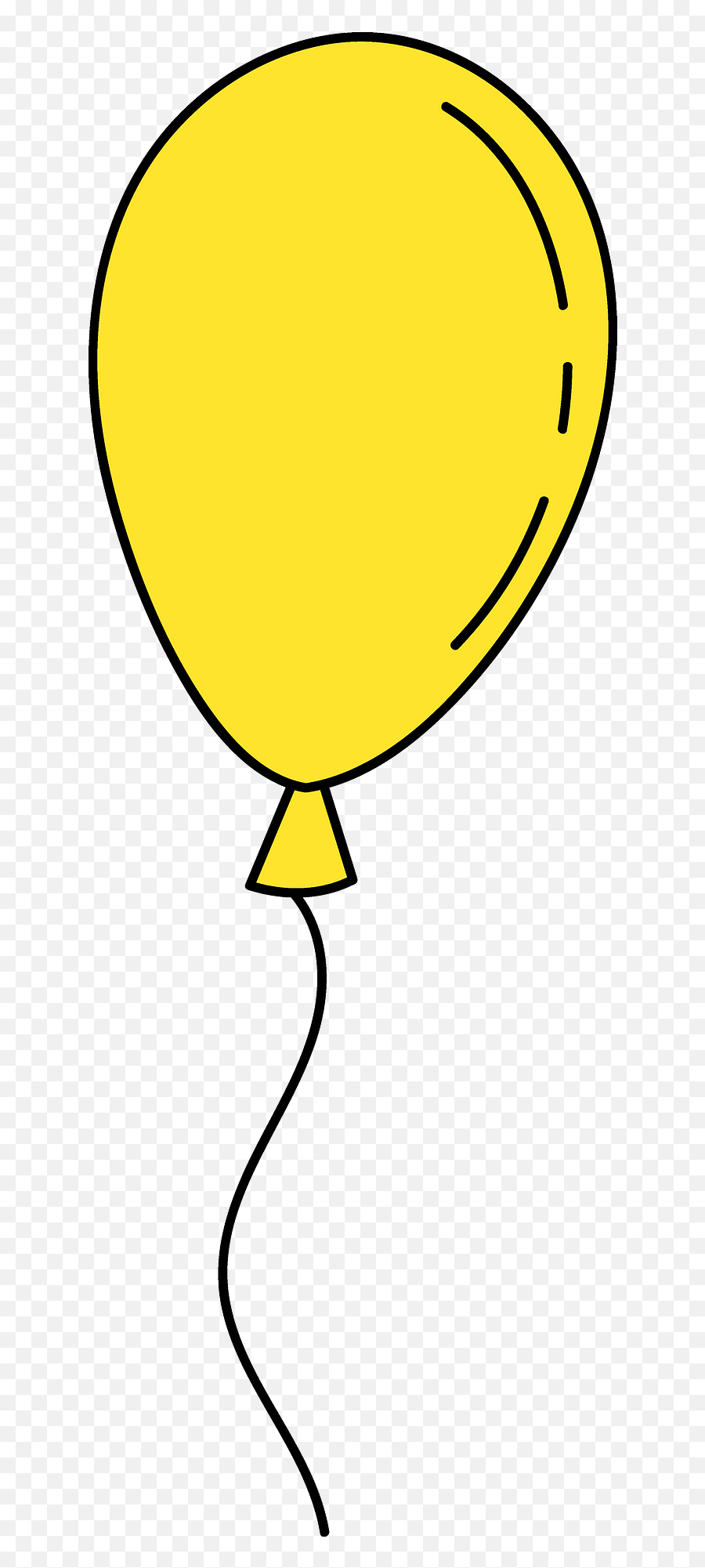 Yellow Balloon Clipart - Balloon Emoji,Balloon Clipart