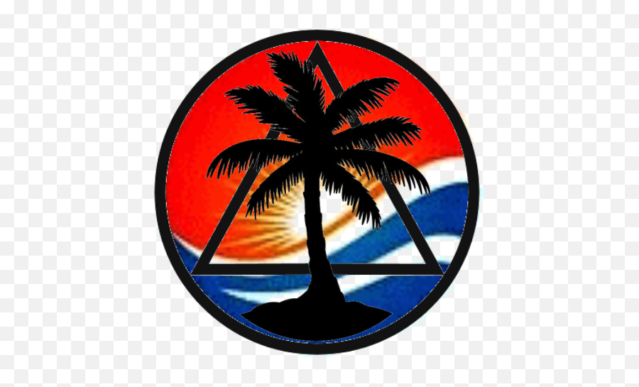Palm Tree Sunbeach Chapters Logo - Palm Tree And Beach Circle Logo Emoji,Palm Tree Logo