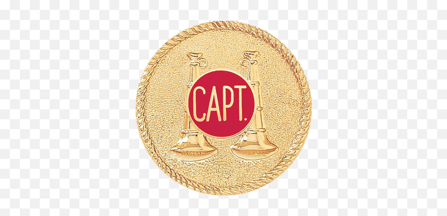 Captain Hat Badge With Two Vertical Horns On Textured Disc Emoji,Captain Hat Png