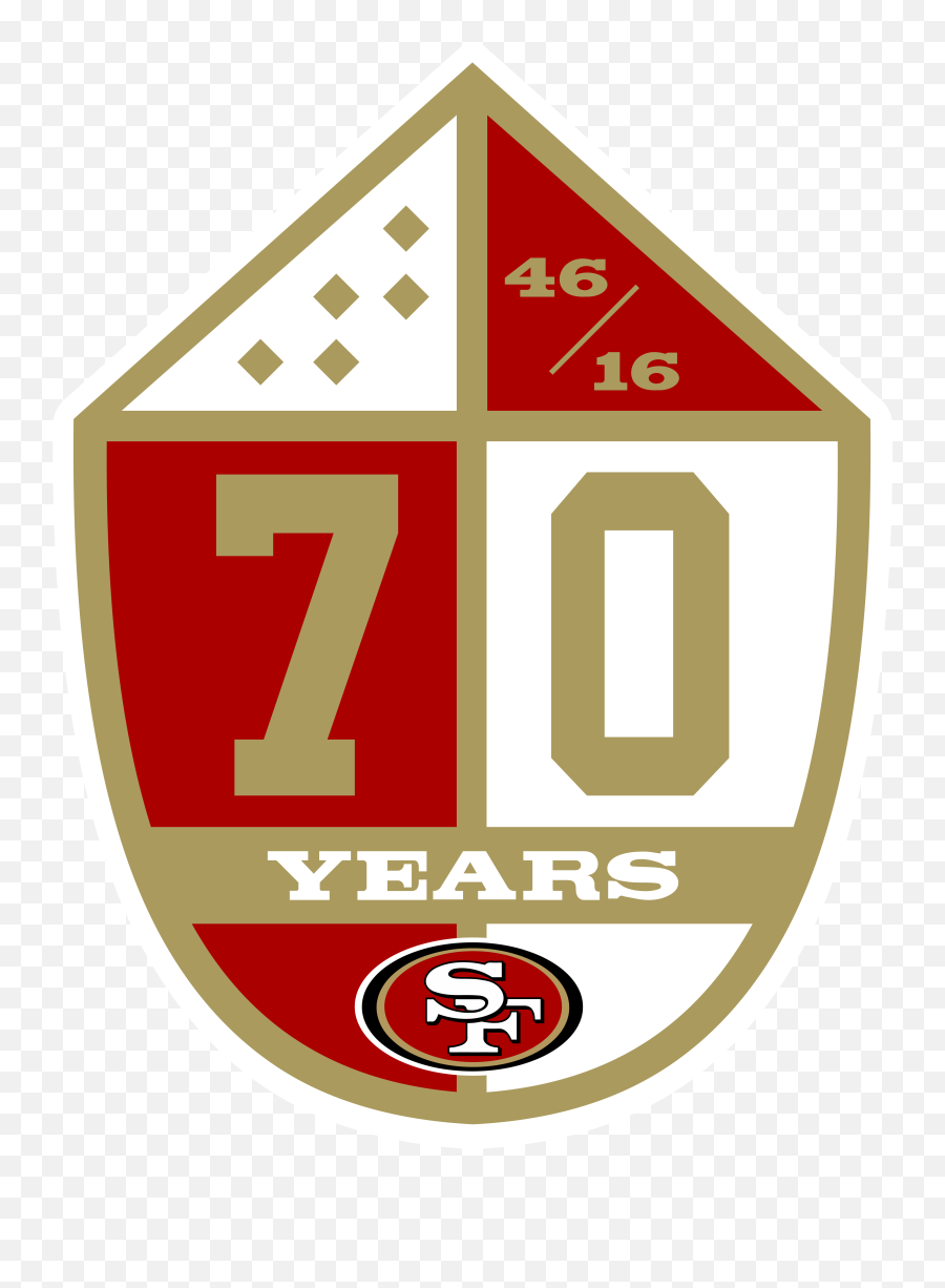 I Couldnt Find A High Resolution Image - 49ers 70 Year Logo Emoji,49ers Logo