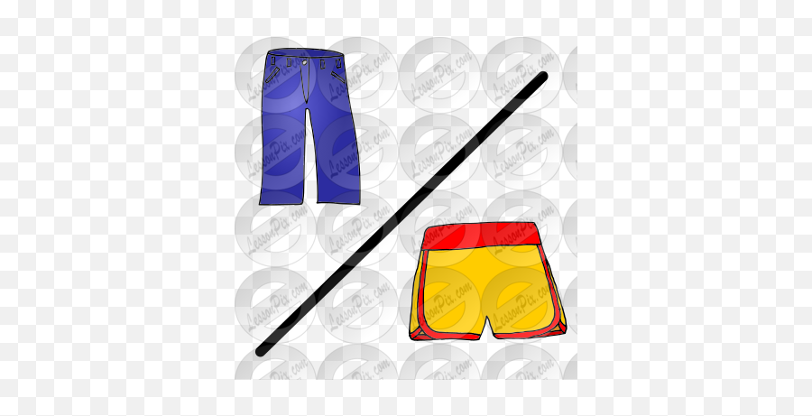 Pants Shorts Picture For Classroom - Ice Hockey Stick Emoji,Shorts Clipart