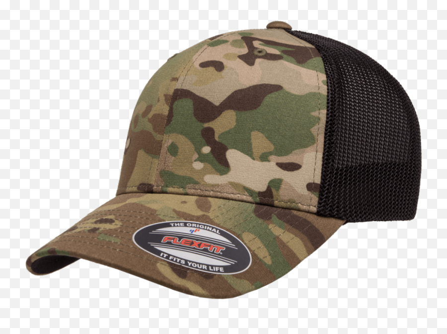 New Flexfit Multicam Ballcap Fitted Hat Trucker Mesh Cap 6511mc Camo Osfm - Camo Flexfit Hat Emoji,Clemson Tigers Logo