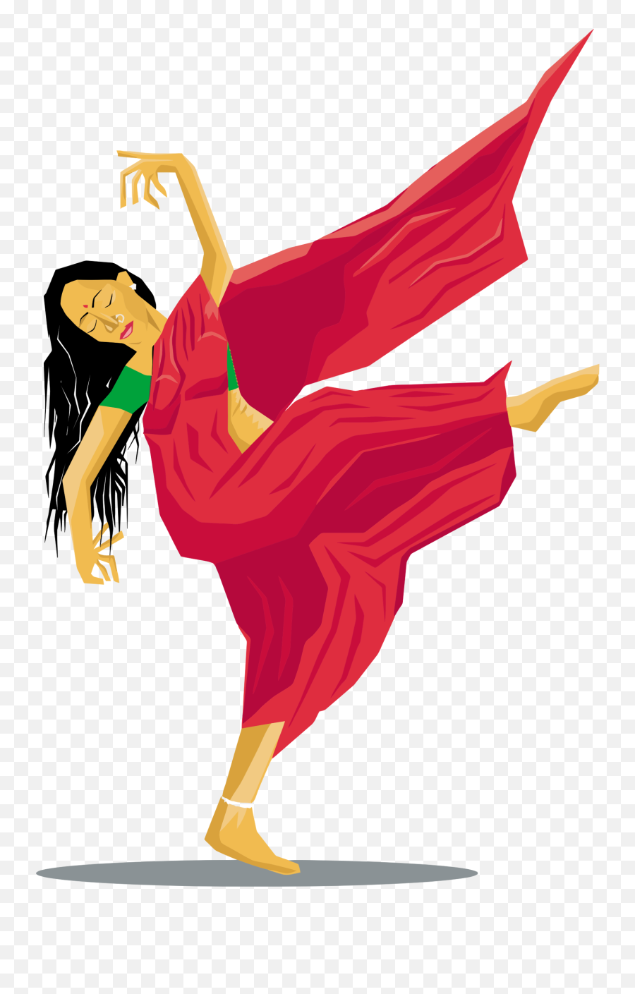 Lady Clipart Dance Lady Dance Transparent Free For Download - Indian Lady Dancing Clipart Emoji,Dance Clipart