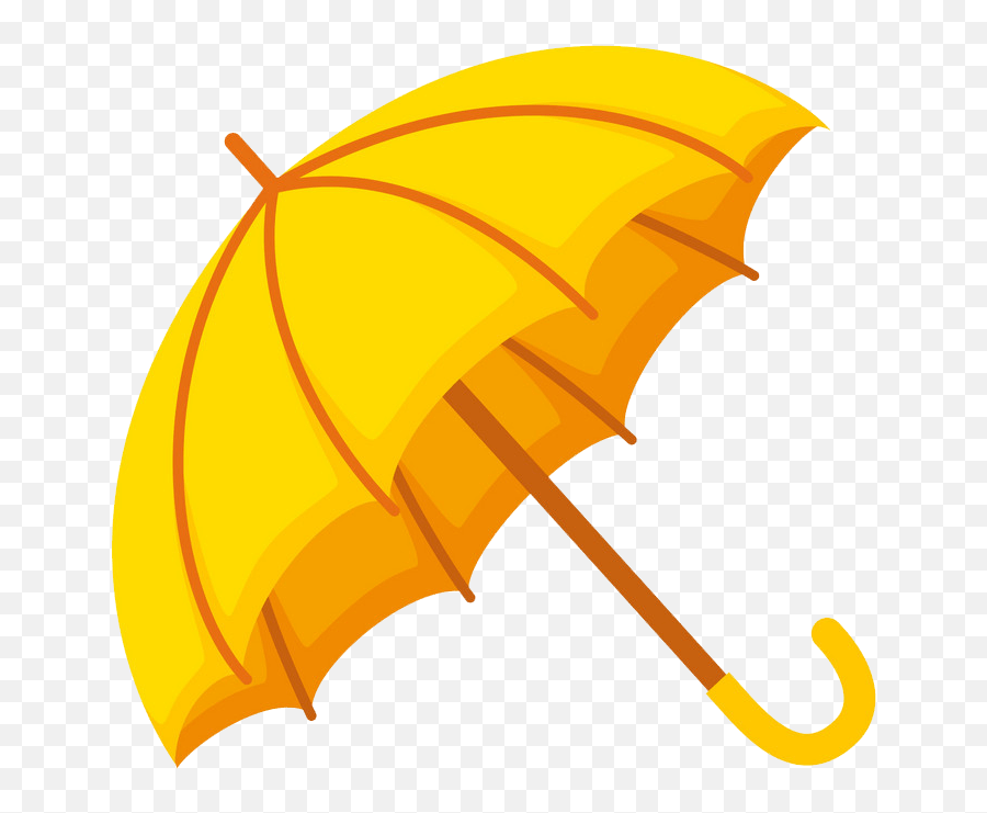 Yellow Umbrella Clipart Transparent - Clip Art Umbrella Yellow Emoji,Umbrella Clipart