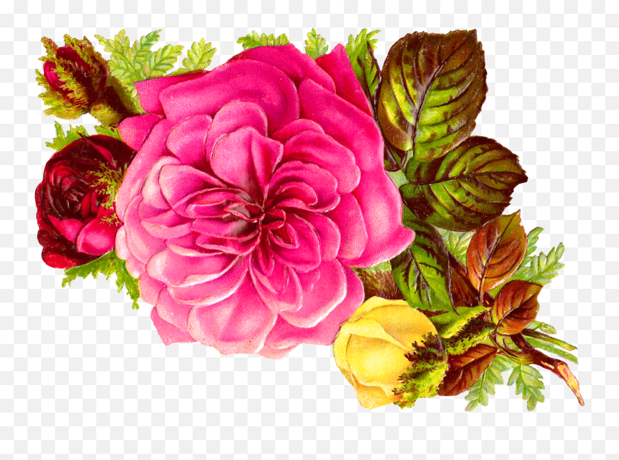 Pink Flower Bouquet Clipart Png - Small Digital Flower Png Emoji,Flower Bouquet Clipart