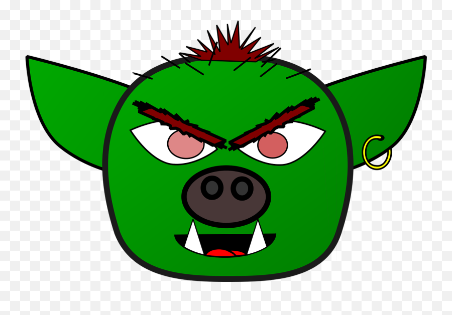 Goblin Head Monster - Goblin Head Png Emoji,Green Goblin Png