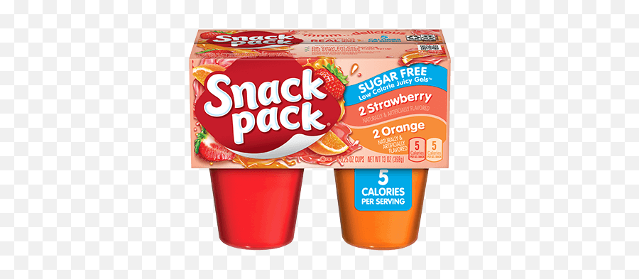 Sugar Free Strawberry U0026 Orange Snack Pack - Sugar Free Jello Packs Emoji,Orange Transparent