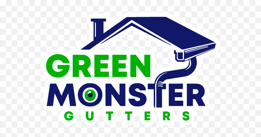 Green Monster Gutters - Vertical Emoji,Gutter Logo