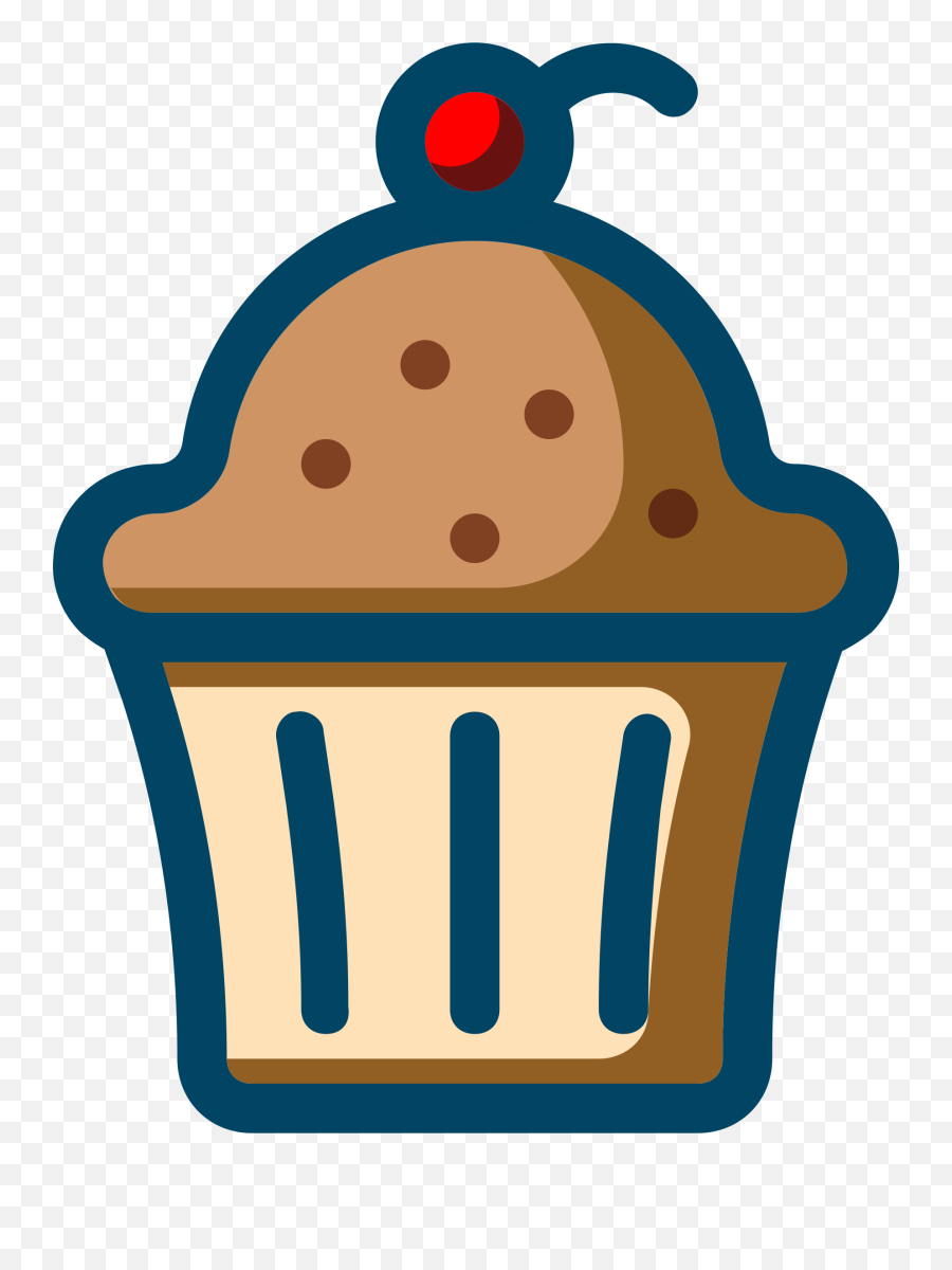 Vector Line Art Blueberry Muffin - Cake And Cookies Vector Emoji,Bakery Cliparts